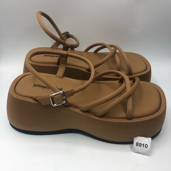 Jeffrey Campbell Glow-Up Platform Wedge Sandal - Dark Natural Neoprene Size 10 - Picture 7 of 7